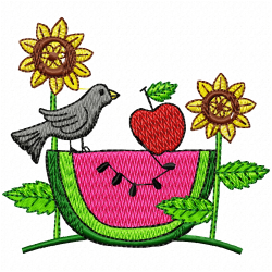 Watermelon Embroidery Design 7